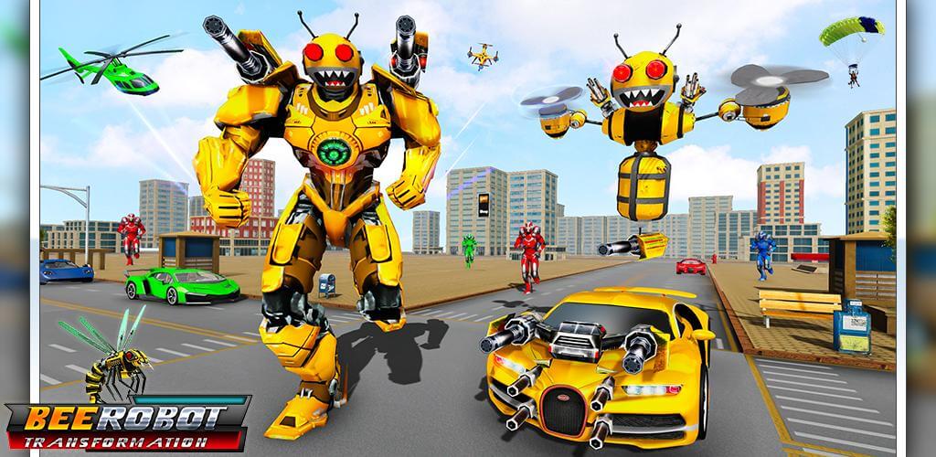 Download Bee Robot Car Game v1.61 APK + MOD (God Mode)