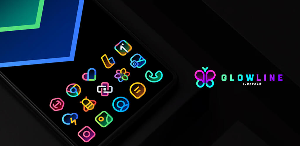 Download GlowLine Icon Pack v3.2 APK (Patched) for Android
