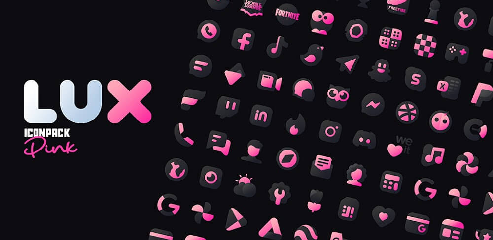 LuX Pink IconPack v3.2 APK (Patched) Download